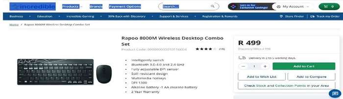 Wireless Keyboard and mouse