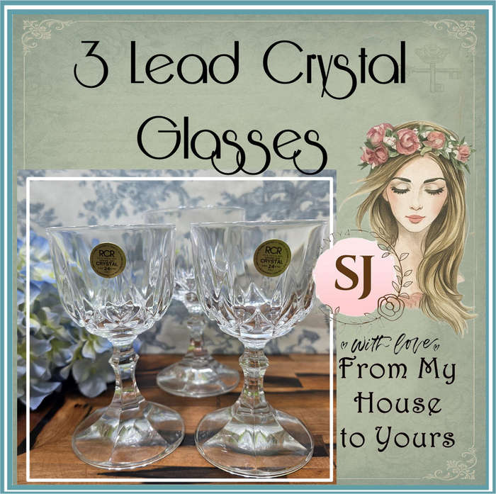 RCR Royal Crystal Rock 24% Lead Crystal Glasses | SET OF 3 |