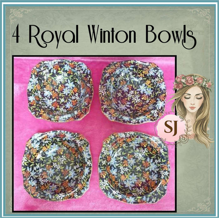 4 Royal Winton Bowls | 17 x 4 cm high |