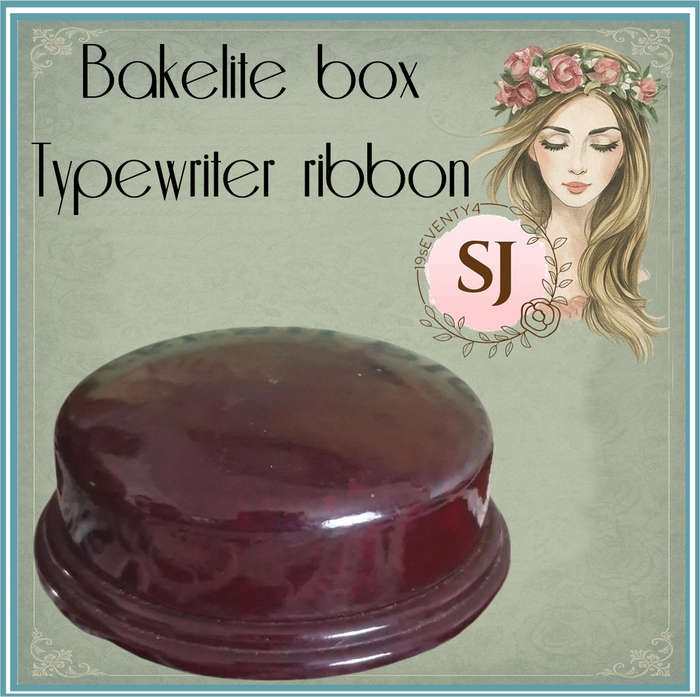 Vintage Bakelite box typewriter ribbon | 8 X 3 CM |