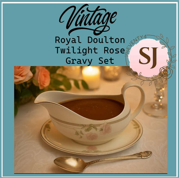 Royal Doulton Twilight Rose  | Gravy Boat & Saucer |
