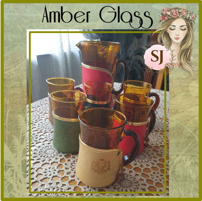 Drinks Set | Made in Spain | Amber Glass