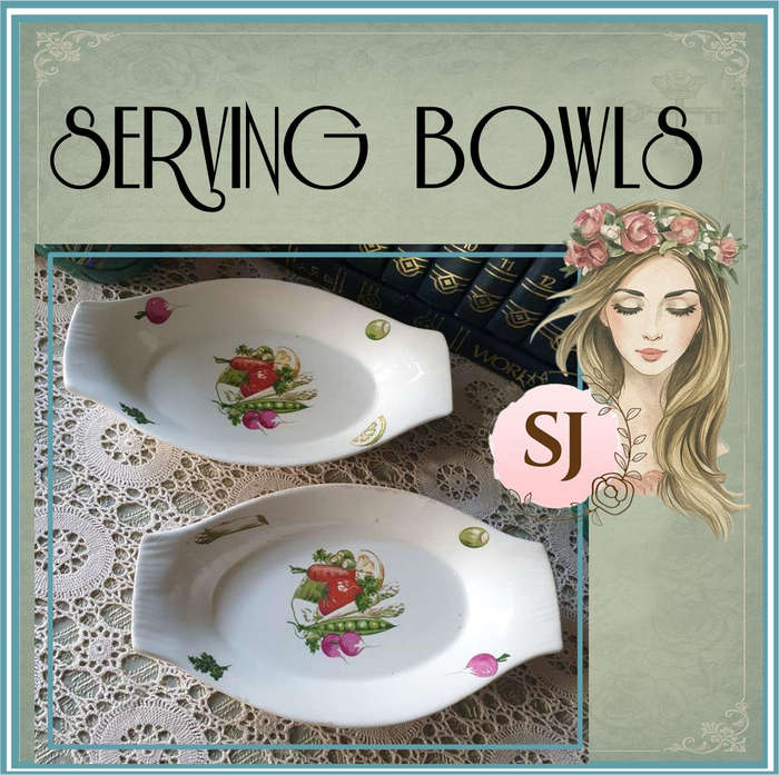 SET OF VINTAGE SERVING BOWLS
