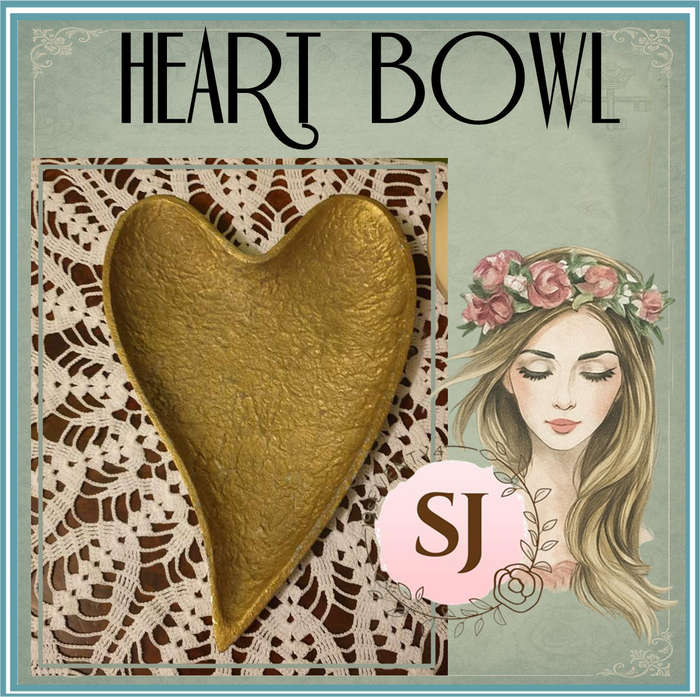 Metal Gold Heart Shape Bowl