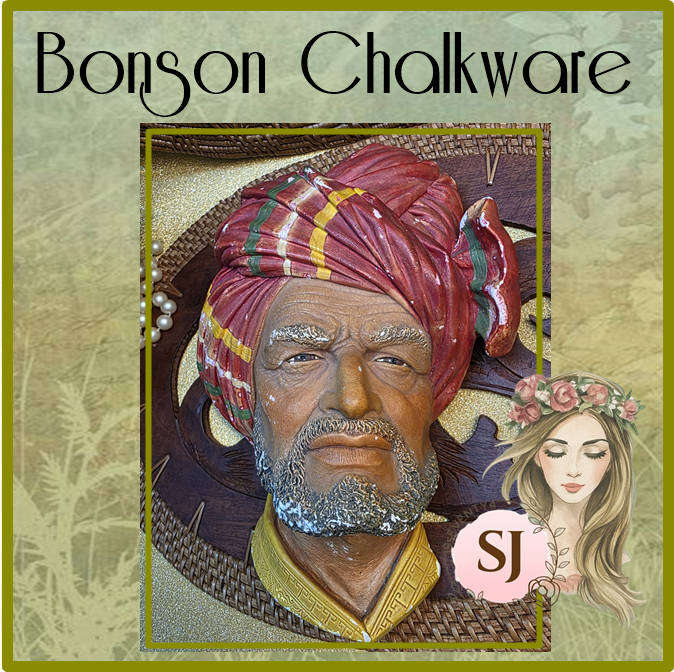 Collectible Bonson Chalkware head wall hanging plaque