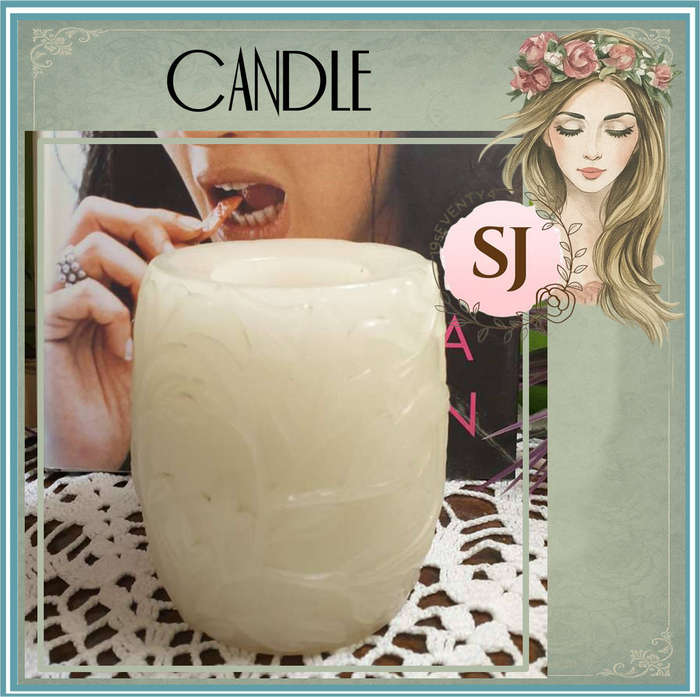 Carved Battery Operated Flickering Candles