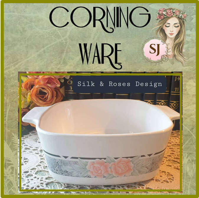 CORNING WARE BOWL | SILK & ROSES | USA |
