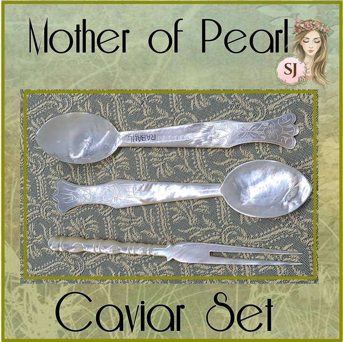 Mother of pearl caviar set