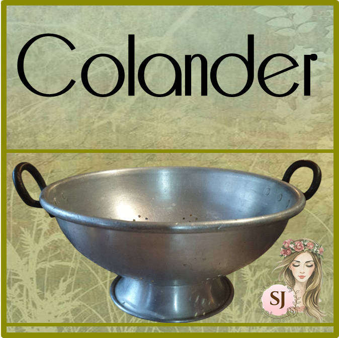 Vintage Large Aluminum Colander | Very Heavy and Solid |