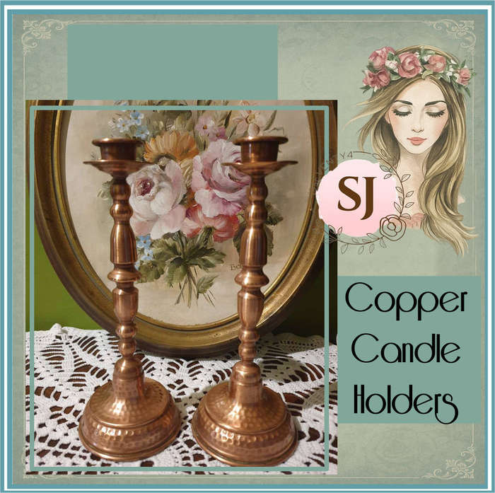 Set of Copper Candle Holders | Decor | Copper | Vintage |