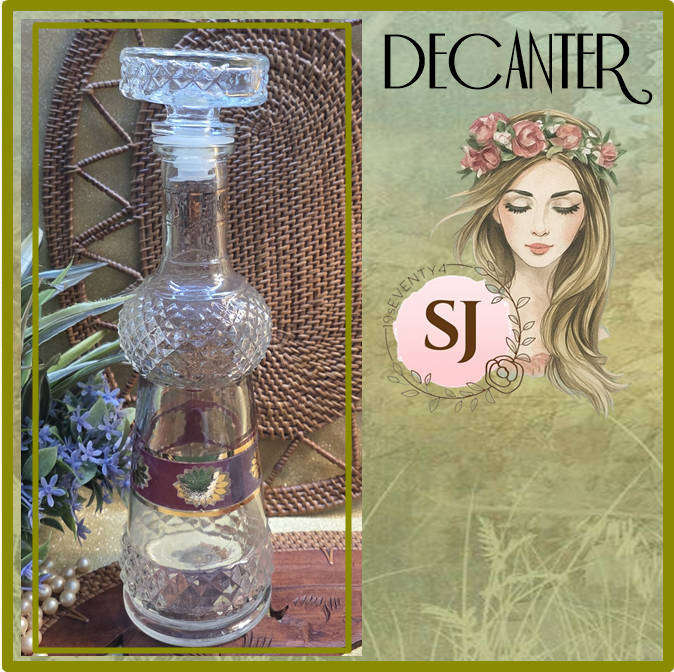 1970`S ITALIAN GLASS DECANTER | DECOR | HOME | VINTAGE |