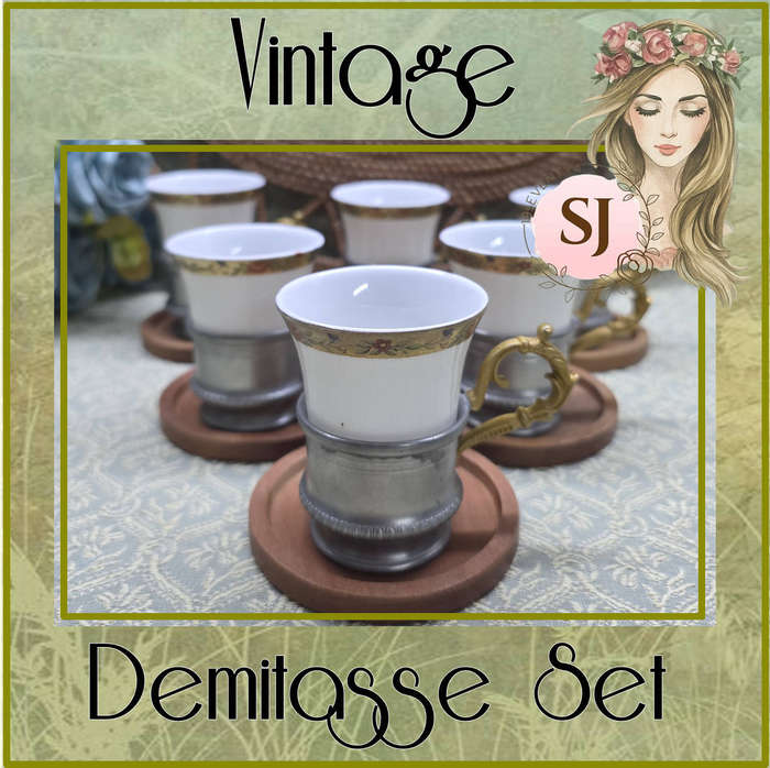 Vintage Demitasse Espresso Set | BARGAIN AT THIS PRICE |