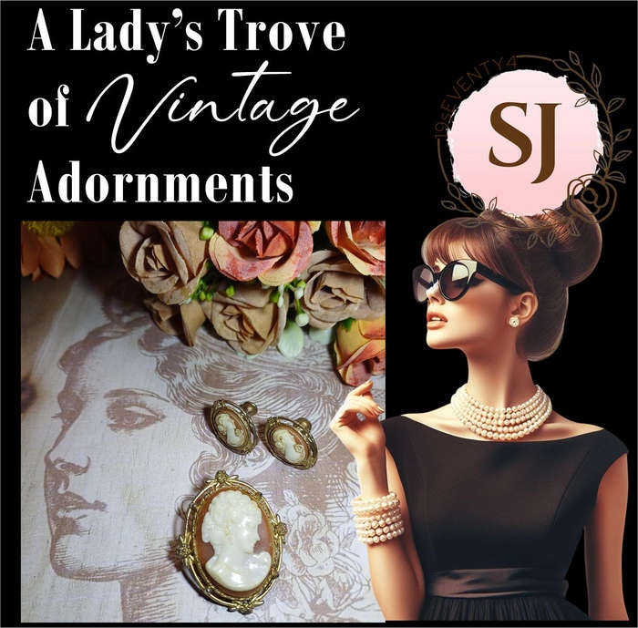 Vintage Costume Jewelry  | 02 |  CAMEO AND EARINGS