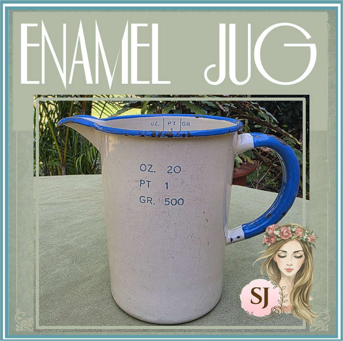 VINTAGE ENAMEL JUG