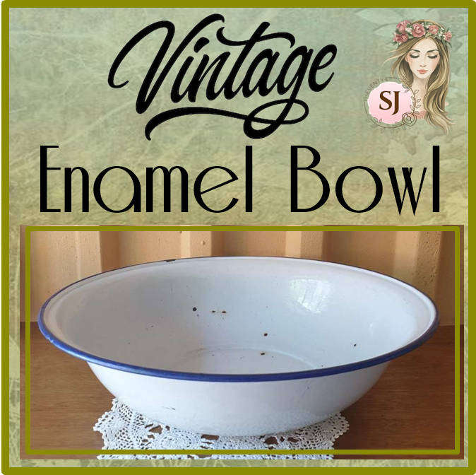 Vintage Enamel Bowl | Kitchen | Decor |