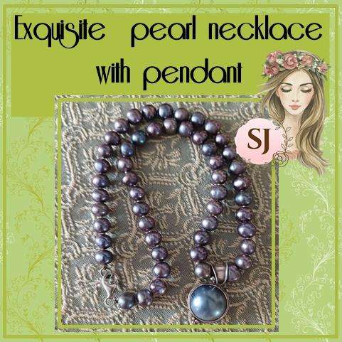 Exquisite pearl necklace with pendant
