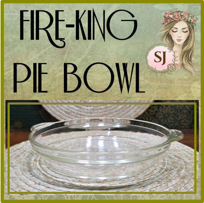 FIRE KING PIE BOWL  |  26 X 23 X 5 CM HIGH  |