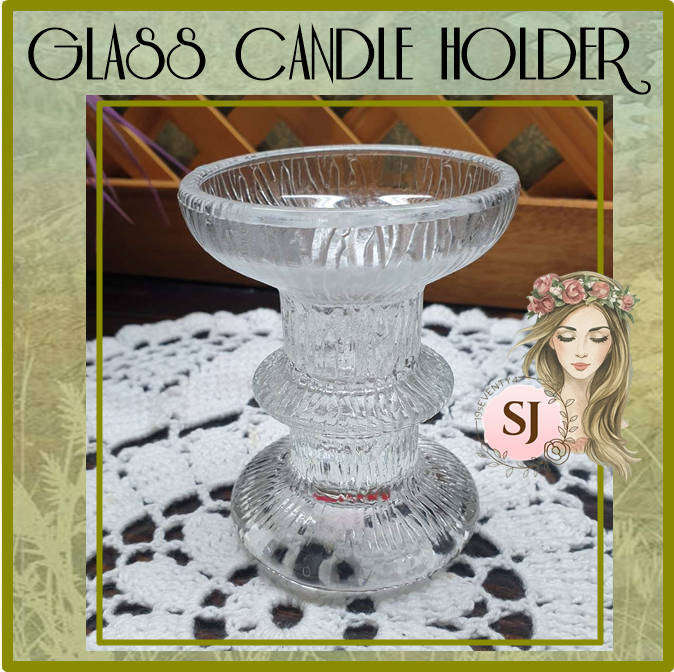 FRENCH GLASS CANDLE HOLDER | DECOR |