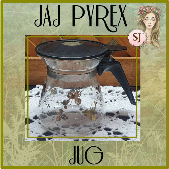 VINTAGE JAJ PYREX GOLD JUG  | 1970`S |