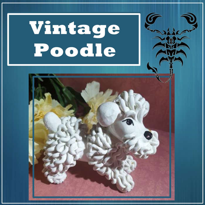 Vintage Spaghetti / Noodle Hair Poodle, Ceramic