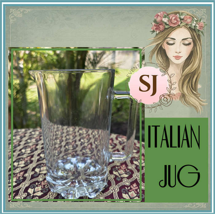 ITALIAN GLASS WATER JUG