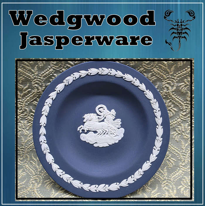 Small Wedgwood Blue Jasperware Pin Tray/Wall Plate