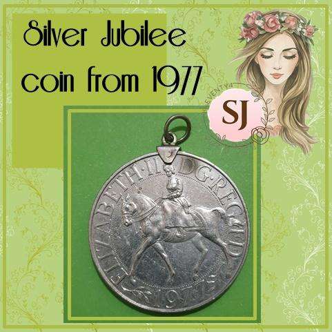 Queen Elizabeth II silver Jubilee coin from 1977