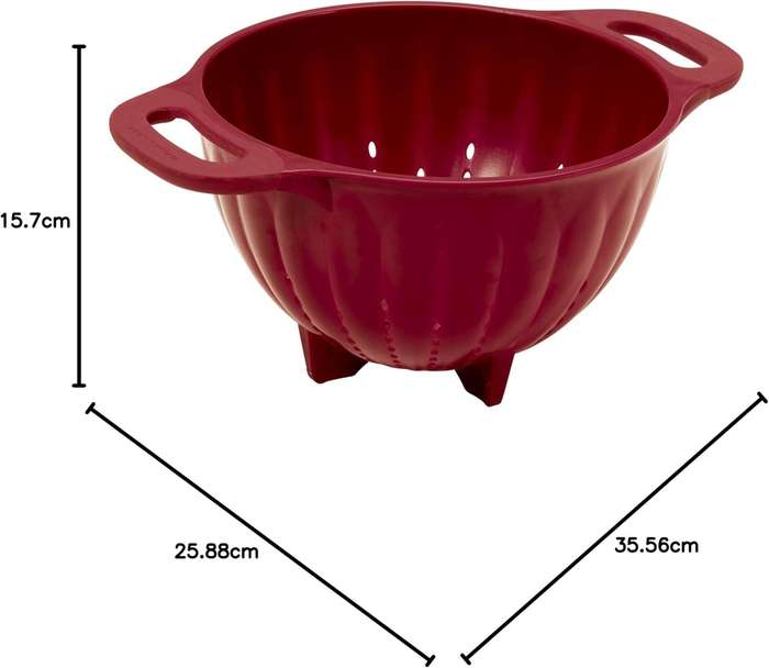 KitchenAid Classic Plastic Colander, 5-Quart, Red