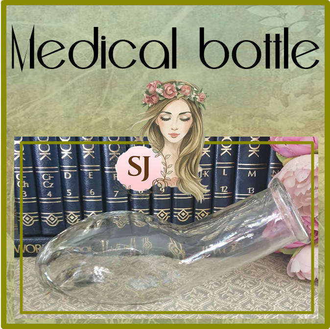Glass Urine bottle, Hospital bed bottle, Medical glass bottle, hospital