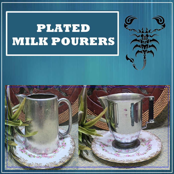 SET OF PLATED MILK POURERS