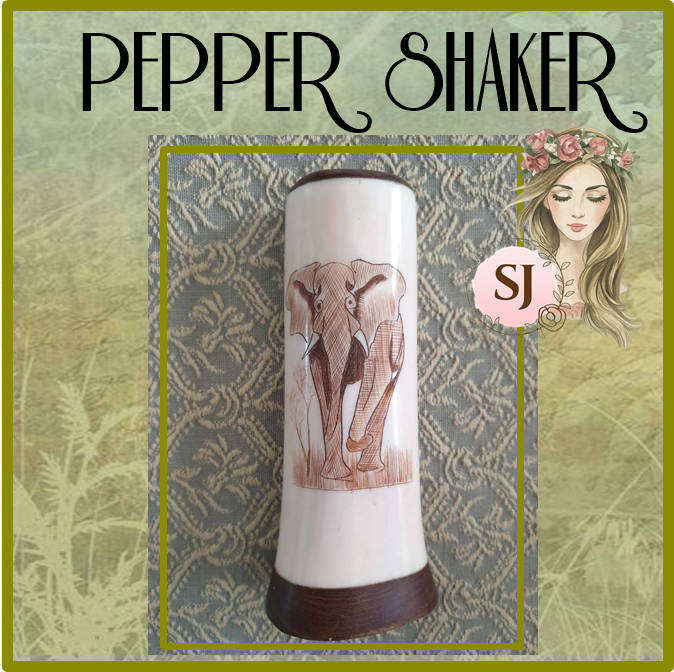 VINTAGE BONE PEPPER SHAKER