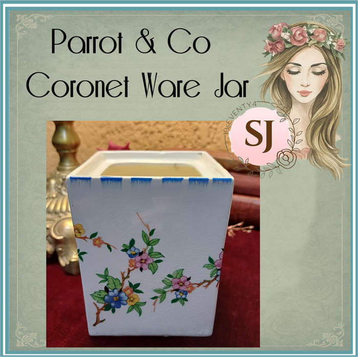 Vintage Art Deco Parrot & Co Coronet Ware  Jar | container |