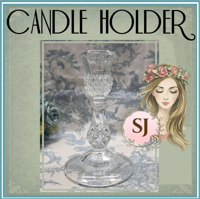 STUNNING GLASS CANDLE HOLDER | 10 X 17 CM HIGH |