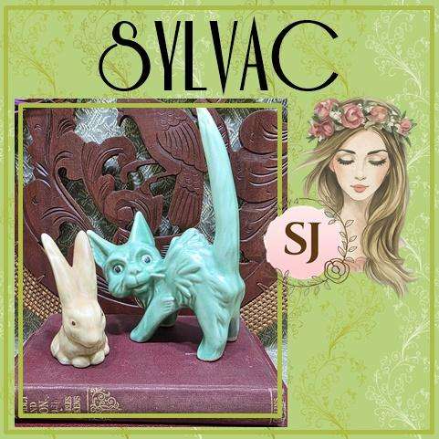 Vintage Sylvac Green Kitty | 1930`s | Very good Condition | England | free Bunny |