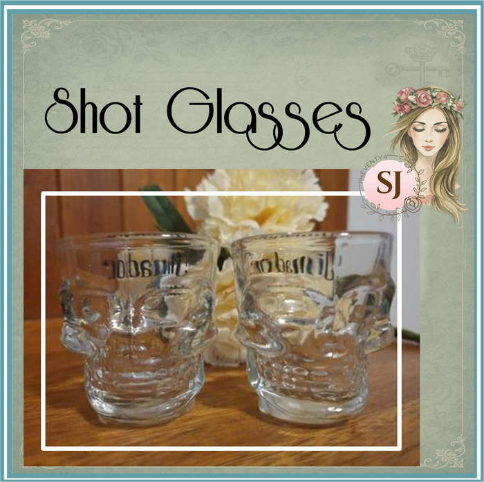 Two Shot Glasses Skulls