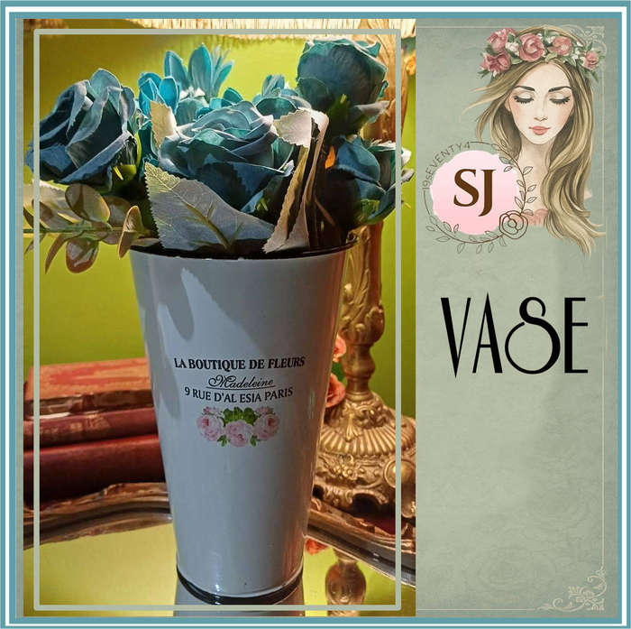 La Boutique de Fleurs Madeleine Enamel Flower Vase  French Country Charm