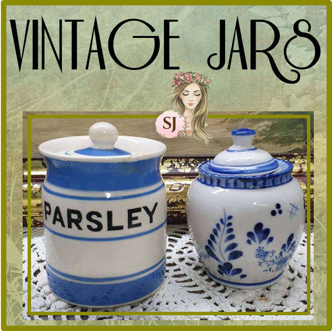 SET OF  SMALL VINTAGE JARS