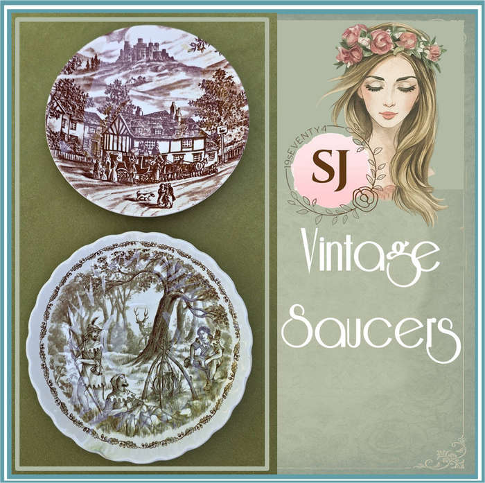 Set of 2 Vintage Saucers | Broadhurst | England