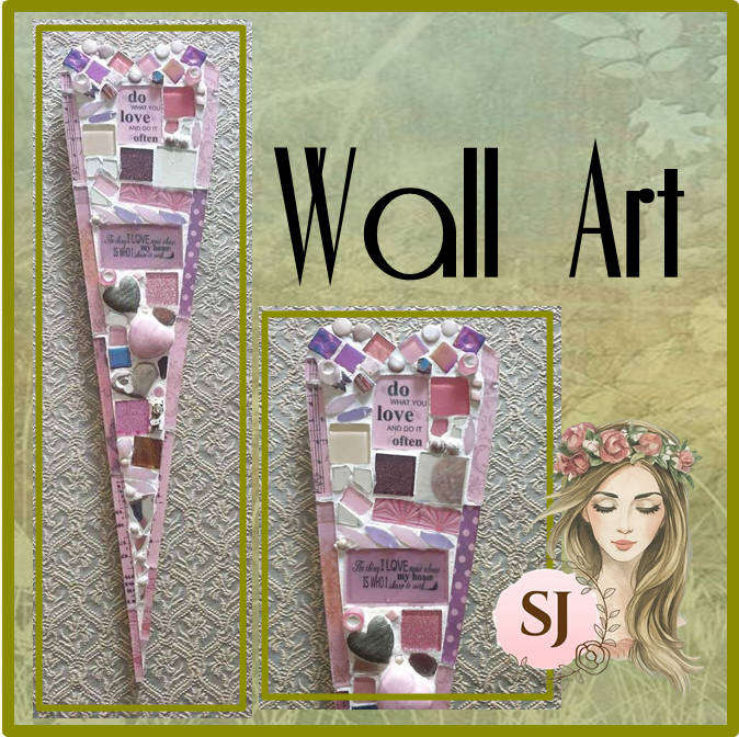 Heart tile wall art