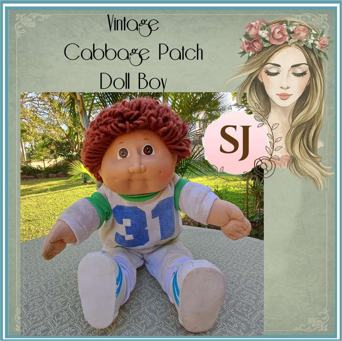 Vintage Cabbage Patch Doll Boy (1978-82)  Coleco Original Football Outfit
