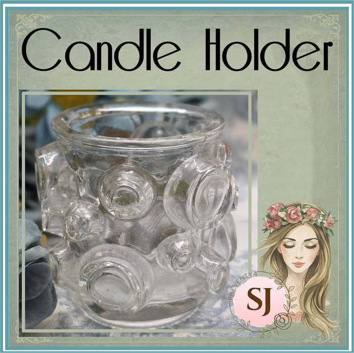 Retro Bubble Glass Candle Holder