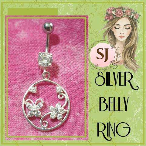 Cubic Zirconia 925 SILVER BELLY RING (NEW)  | 37 |
