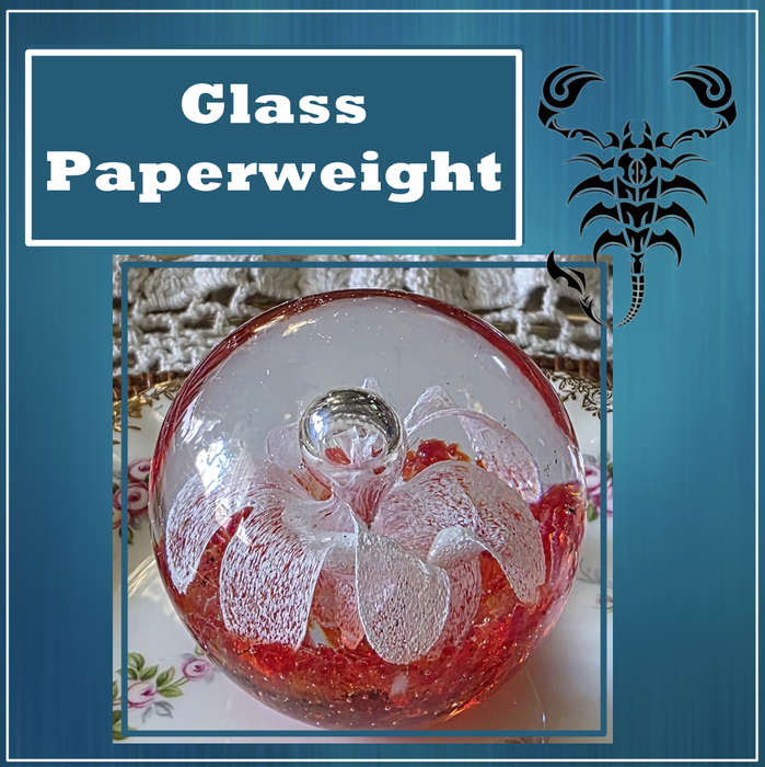 Vintage Blown Glass Paperweight