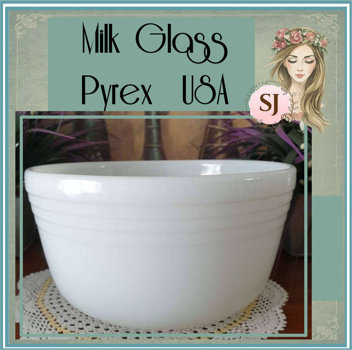 MILK GLASS | PYREX | MADE IN THE USA | MIXING BOWL