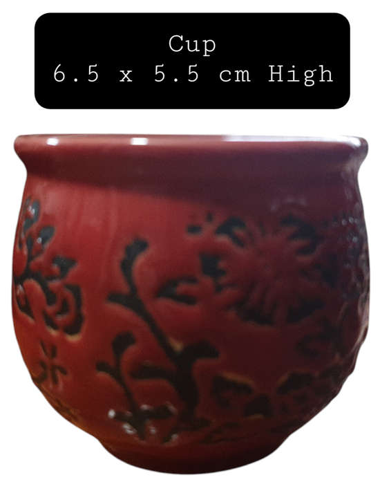 ORIENTAL TEA SET WITH TRAY