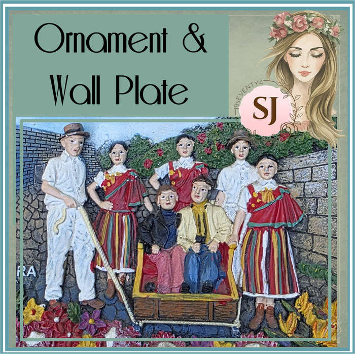 Vintage Wall Plate with Decorative House Ornament