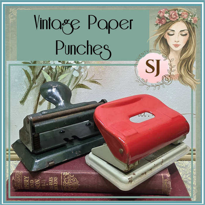 Vintage Paper Punch and Red Paper Punch