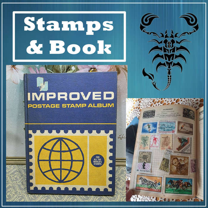 Stamp Book with Stamps