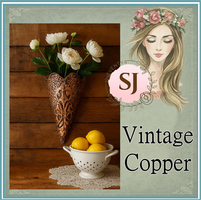 Vintage Copper Wall Flower Holder