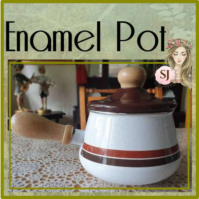 Vintage enamel pot